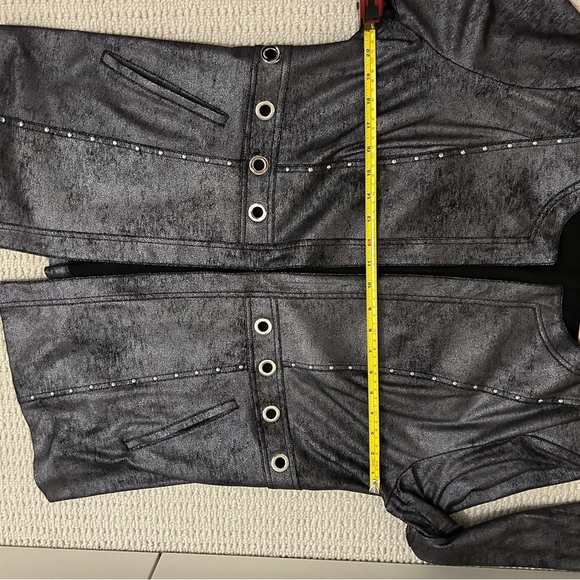 Joseph Ribkoff Black Textured Blazer with Stud Accents - Picture 6 of 7